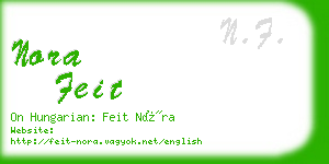 nora feit business card
